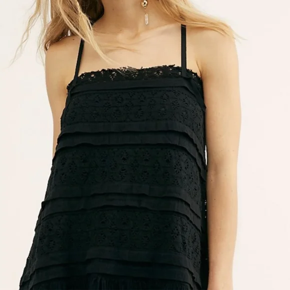 Free People Dresses Free People Black Shailee Dress Poshmark